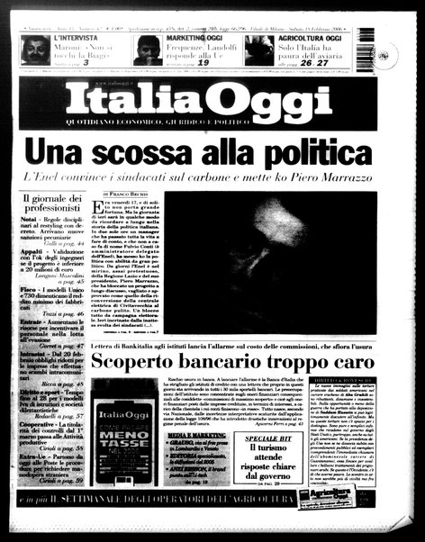 Italia oggi : quotidiano di economia finanza e politica